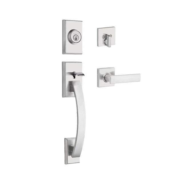 Tavaris Handleset with Vedani Lever - Deadbolt Keyed One Side - featuring SmartKey, Polis